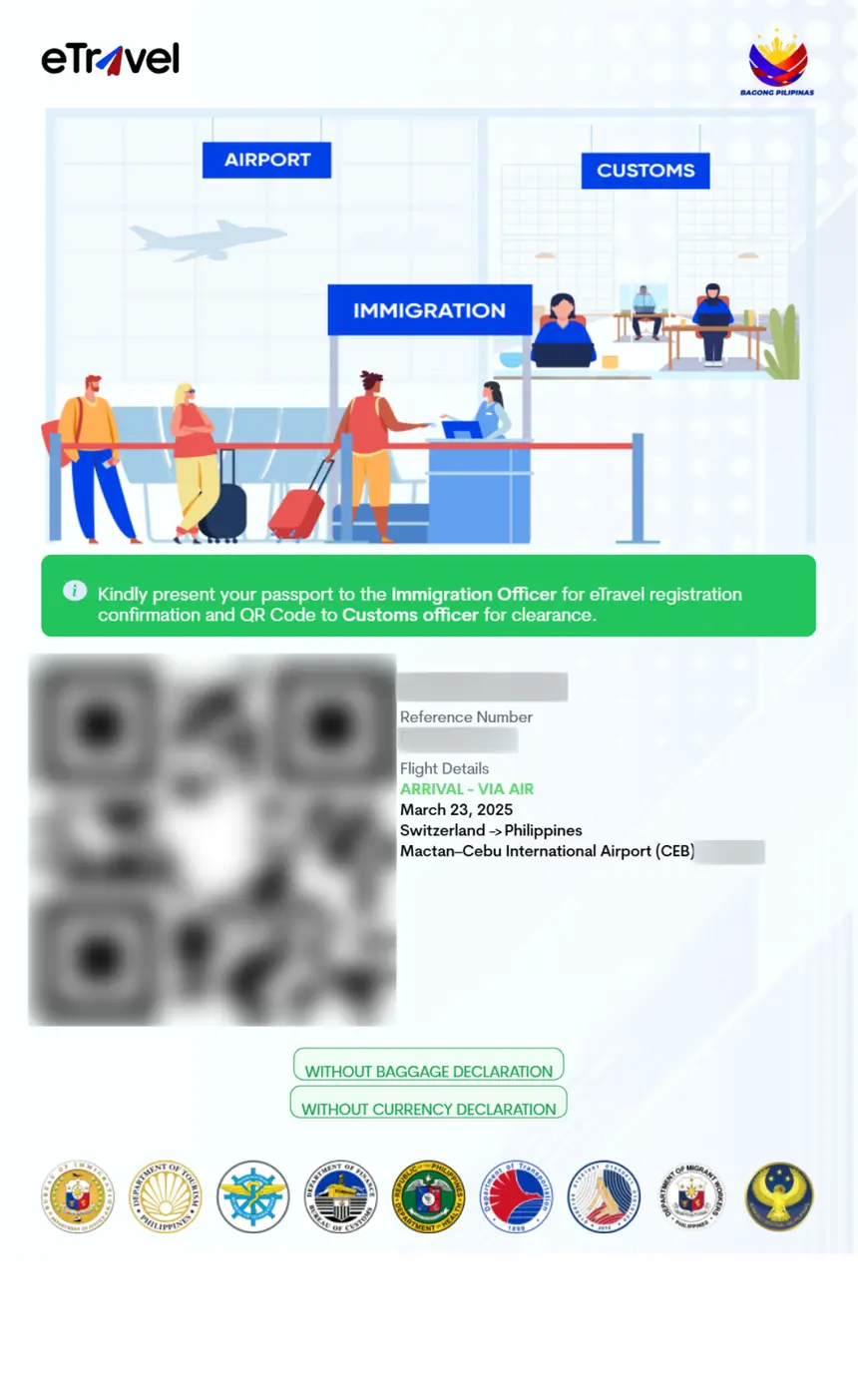 Philippines eTravel Pass – Sample
