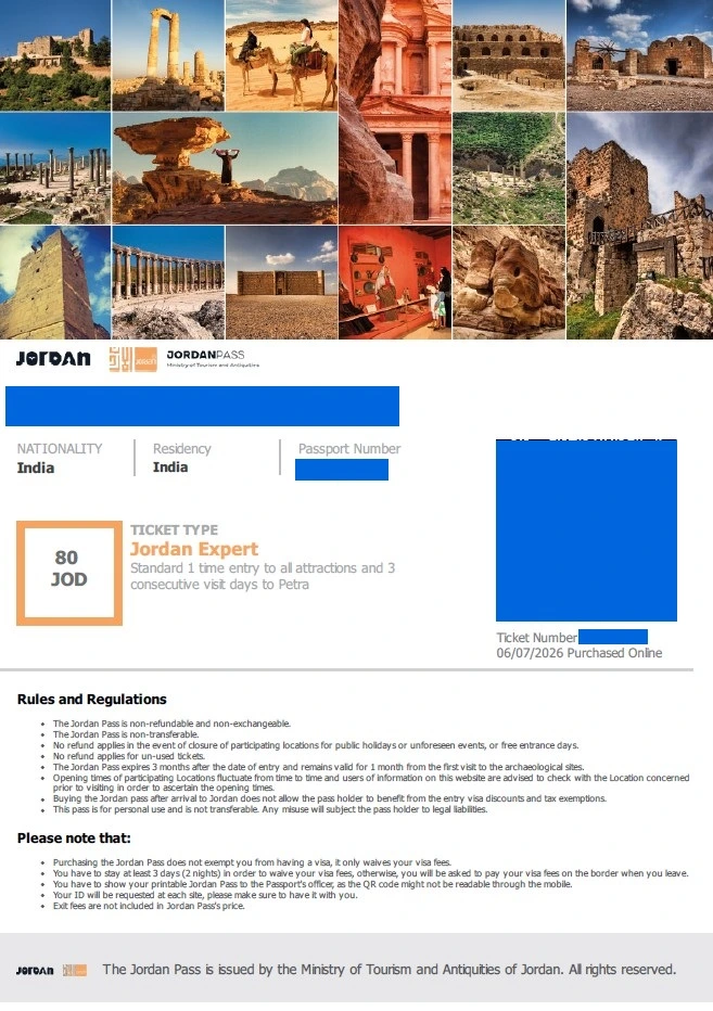 Jordan Pass - নমুনা উদাহরণ